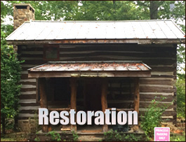 Historic Log Cabin Restoration  Van Wyck,  South Carolina